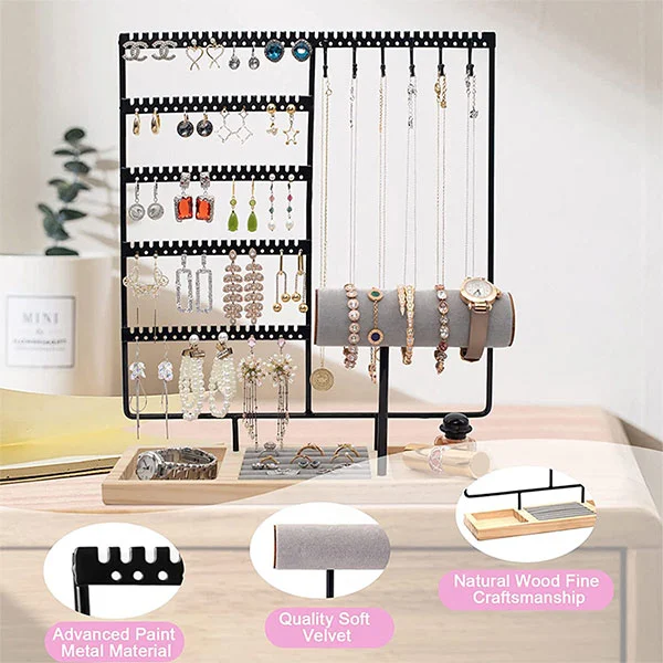 Vertical Jewelry Organizer With Hooks Vertical Jewelry Organizer With Hooks